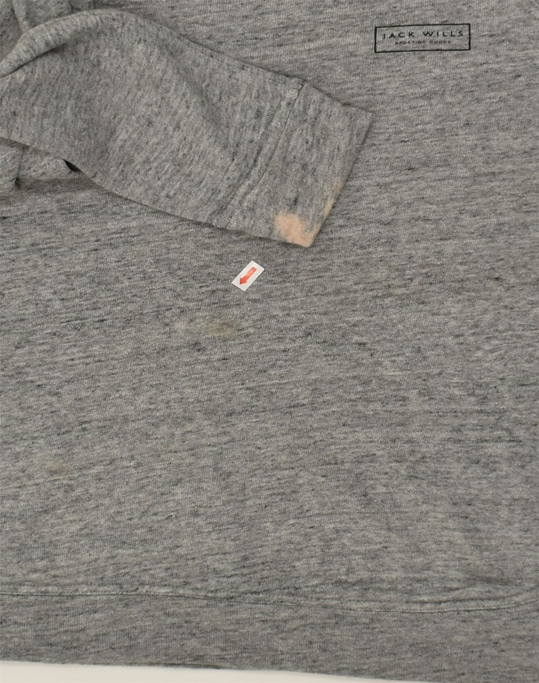 JACK WILLS Womens Oversized Sweatshirt Jumper UK 12 Medium Grey Flecked | Vintage Jack Wills | Thrift | Second-Hand Jack Wills | Used Clothing | Messina Hembry 