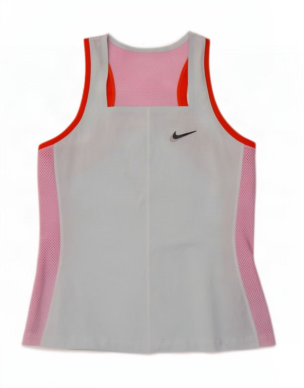 Γυναικείο Nike Dri Fit Slim Vest Top UK 12 Medium Blue Colourblock