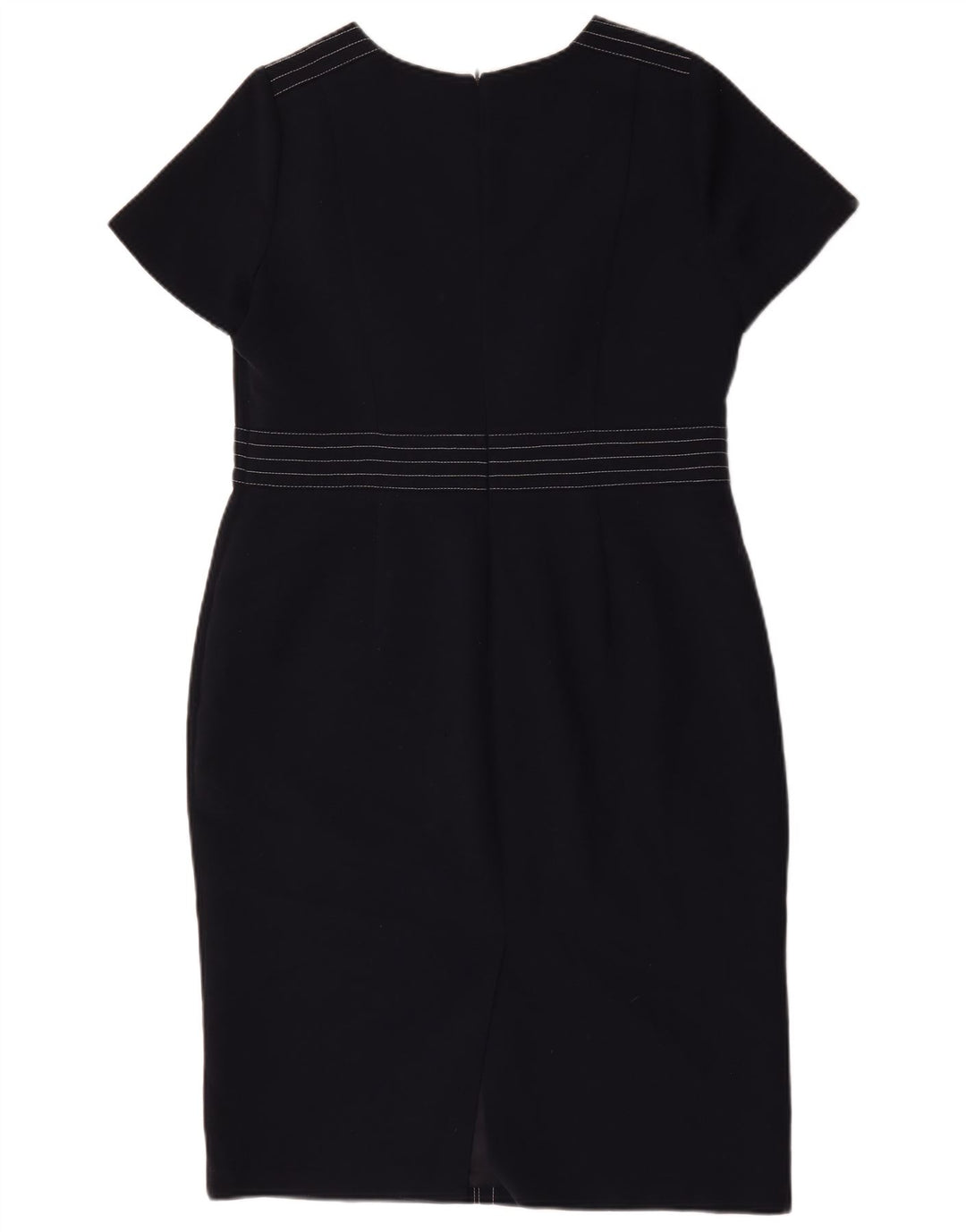 Γυναικείο φόρεμα με θήκη Marks & Spencer UK 16 Large Navy Blue Polyester