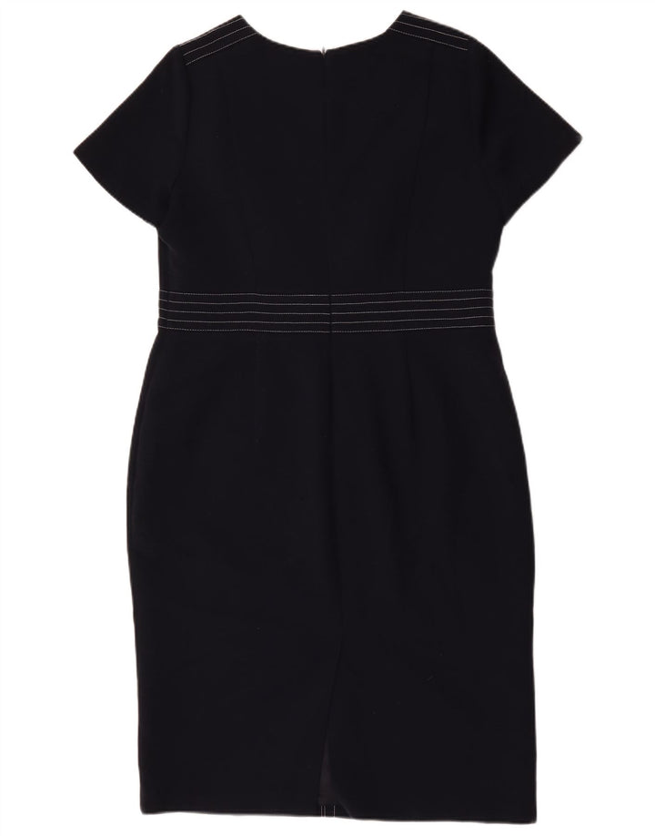 Γυναικείο φόρεμα με θήκη Marks & Spencer UK 16 Large Navy Blue Polyester