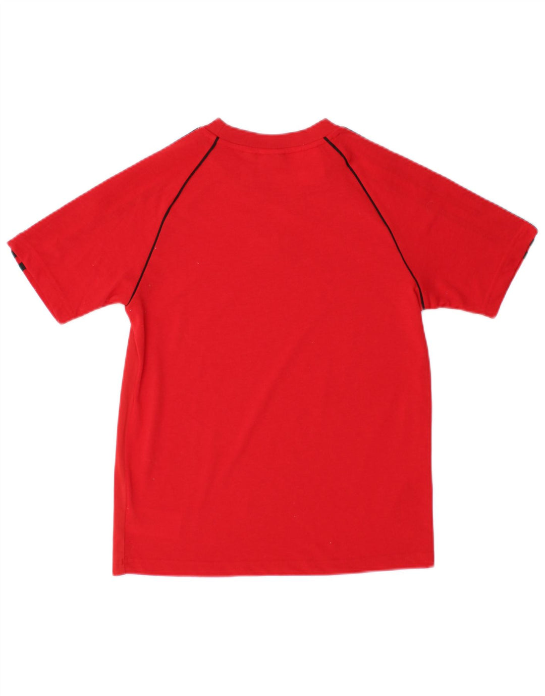 Adidas Boys T-Shirt Top 11-12 Years Red Colourblock Polyester
