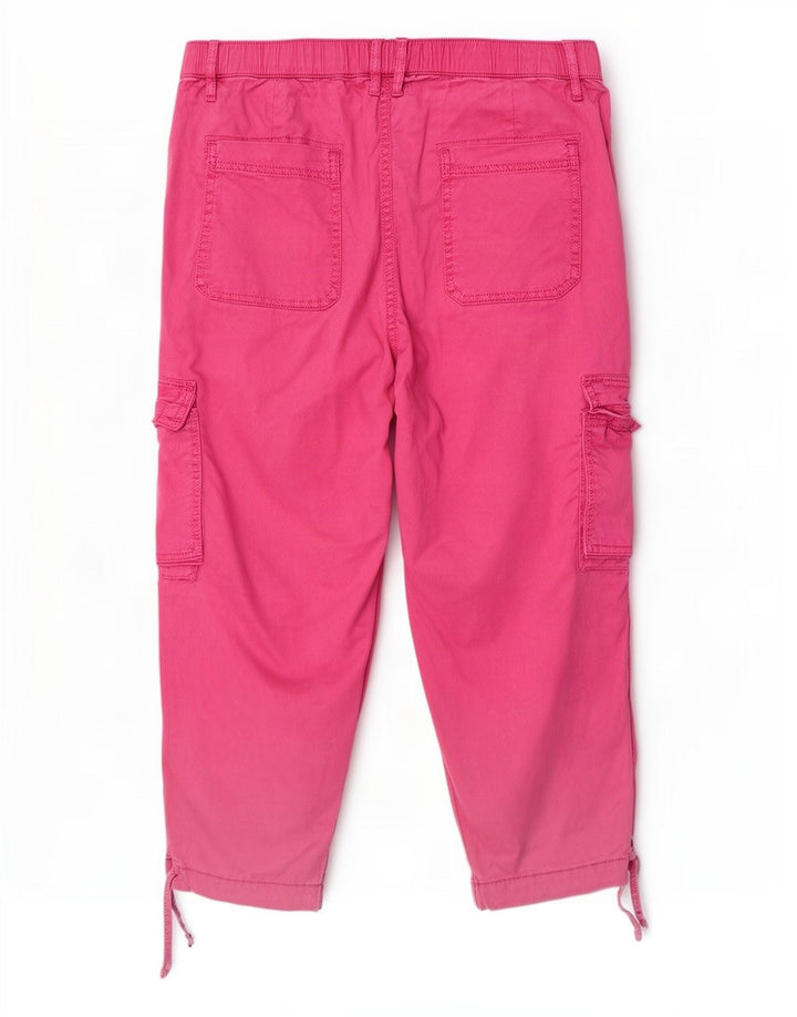 Marks & Spencer Γυναικείο παντελόνι Cargo Capri UK 12 Medium W30 L22 Pink