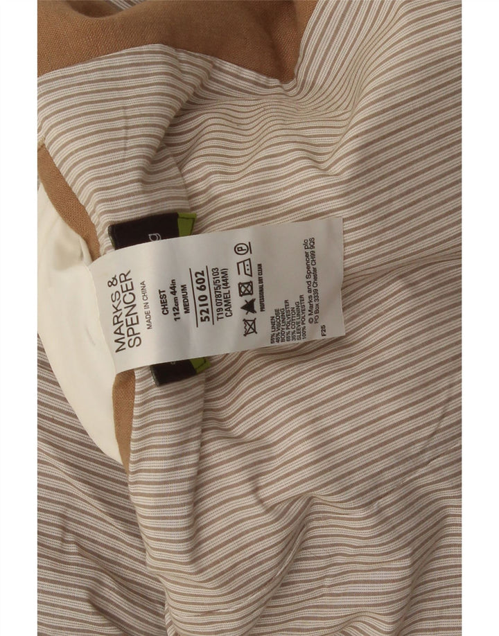Marks & Spencer Ανδρικό σακάκι με 2 κουμπιά σακάκι UK 38 Medium Beige Λευκό
