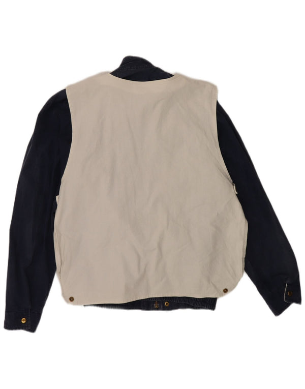 Ανδρικό μπουφάν VINTAGE Bomber IT 52 XL Navy Blue Colourblock Βαμβακερό
