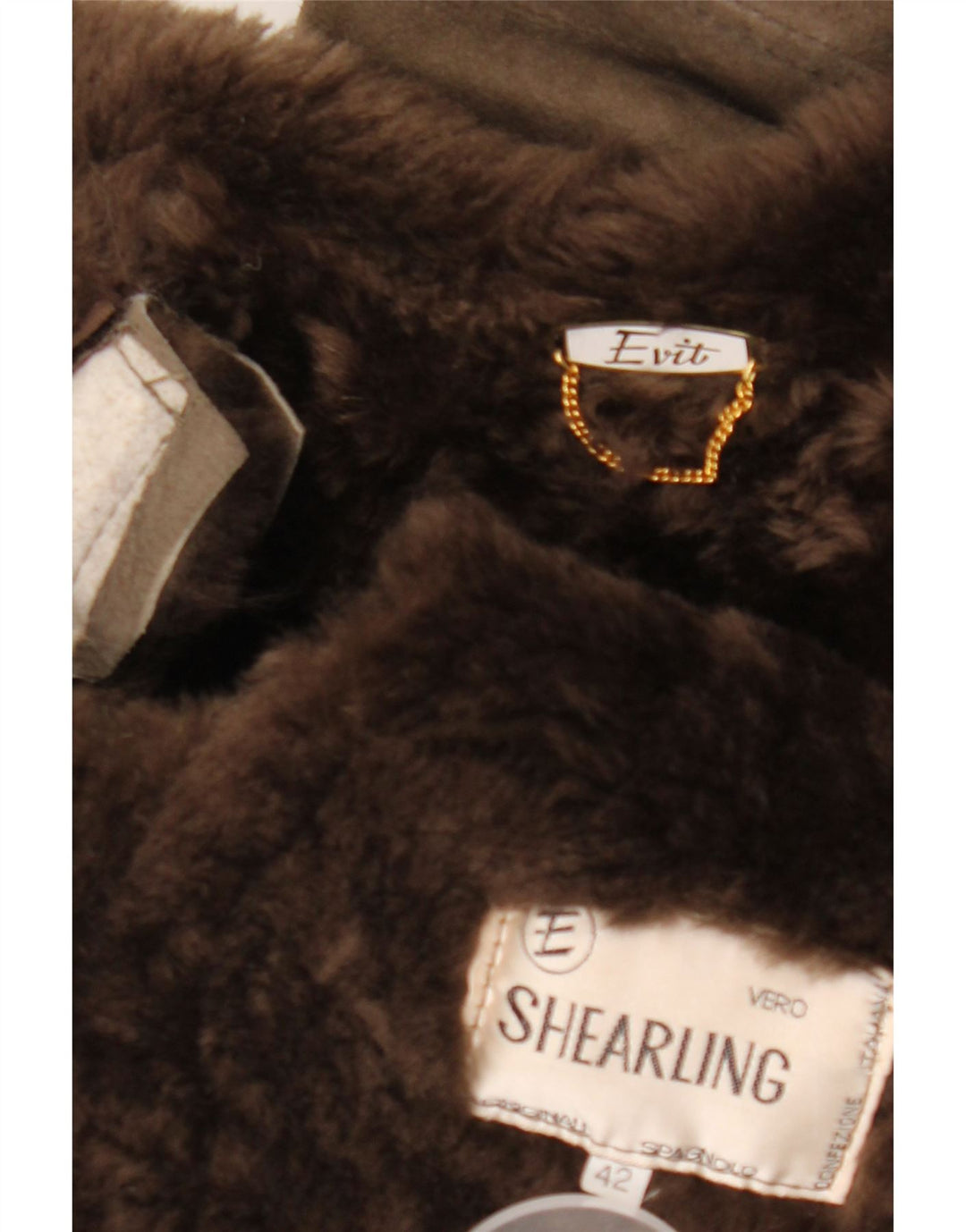 Vintage Γυναικείο Παλτό Shearling IT 42 Medium Grey Shearling