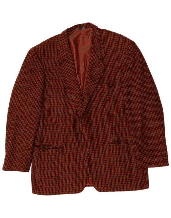 Ermenegildo Zegna Ανδρικό σακάκι 2 κουμπιών UK 42 XL Καφέ Houndstooth
