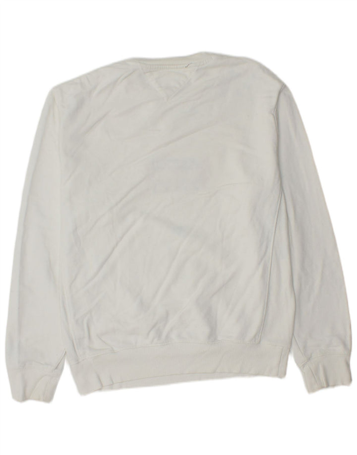 Γραφικό ανδρικό φούτερ Tommy Hilfiger Jumper Μικρό λευκό βαμβακερό