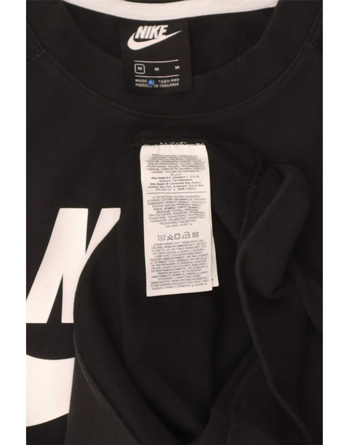 Ανδρικό γραφικό φούτερ Nike, μεσαίο μαύρο βαμβακερό