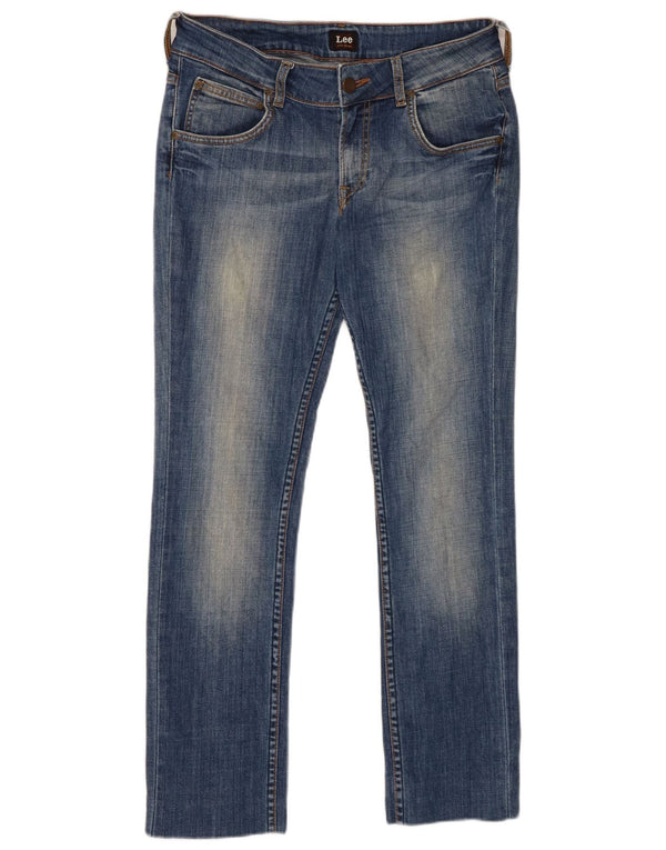 Lee Womens Amy Straight Jeans W30 L29 Blue Cotton
