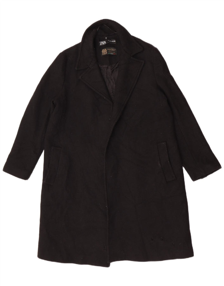 Zara Γυναικείο Παλτό UK 16 Large Μαύρο