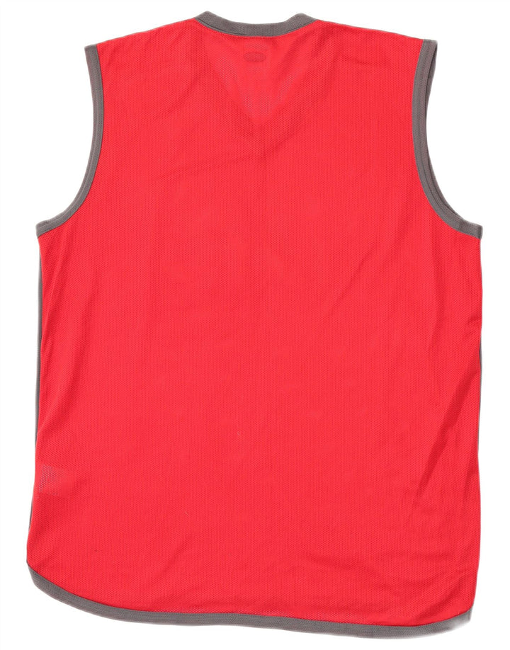 Ανδρικό γραφικό γιλέκο Adidas Top μεγάλο κόκκινο πολυεστέρα