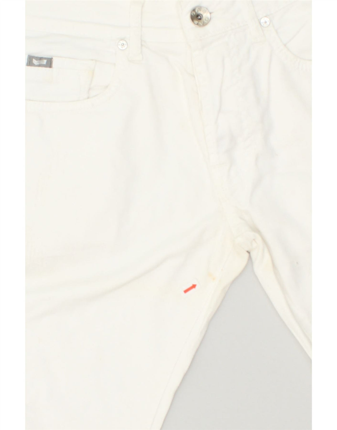 GAS Womens Denim Shorts W33 Medium Off White | Vintage Gas | Thrift | Second-Hand Gas | Used Clothing | Messina Hembry 