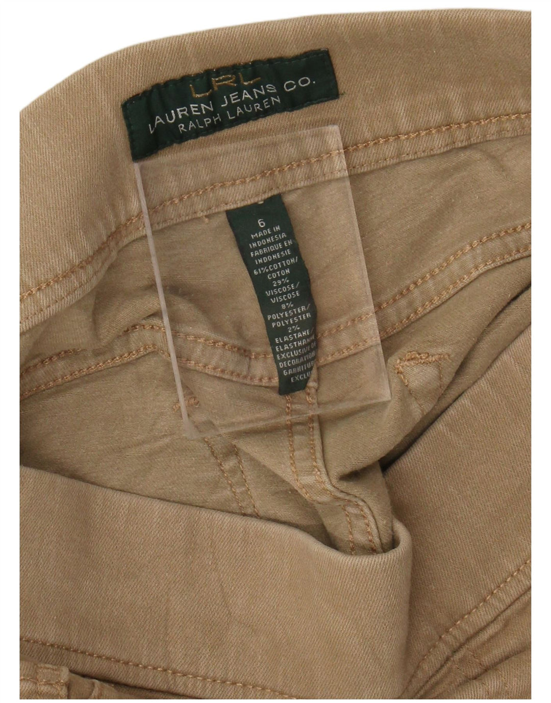 Γυναικείο παντελόνι Jegging Ralph Lauren US 6 Medium W28 L28 Beige βαμβακερό