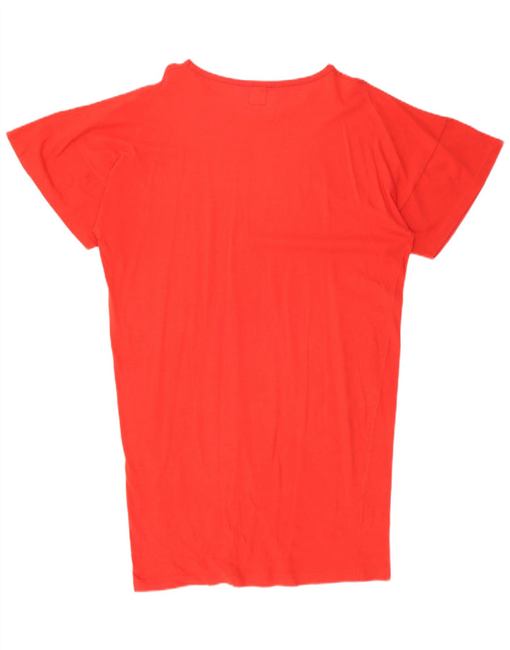 Vintage γυναικείο υπερμεγέθη γραφικό μπλουζάκι IT 42 μεσαίο κόκκινο βαμβακερό