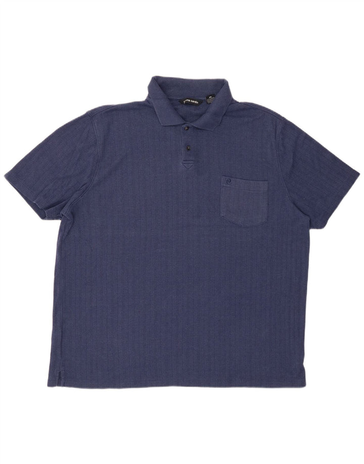 PIERRE CARDIN Ανδρικό πουκάμισο πόλο XL Navy Blue Cotton