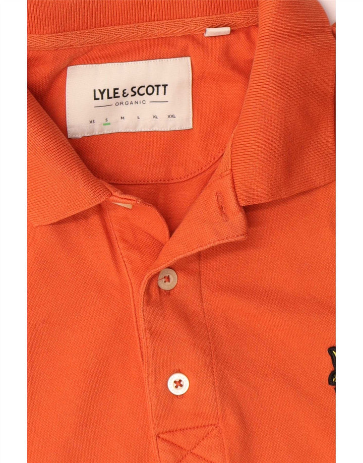 Ανδρικό πουκάμισο πόλο Lyle & Scott, μικρό πορτοκαλί βαμβακερό