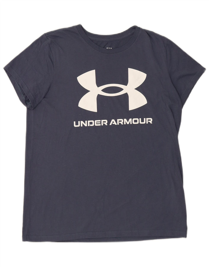 Ανδρικό γραφικό μπλουζάκι UNDER Armour Top Large Navy Blue από βαμβάκι