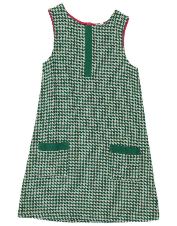 Boden Girls Αμάνικο φόρεμα A-Line 11-12 ετών Πράσινο βαμβακερό Houndstooth