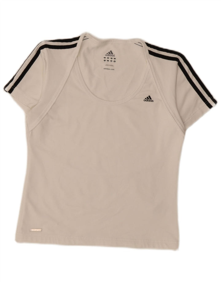 Adidas Γυναικείο T-Shirt Climacool Top UK 14 Medium White Polyester