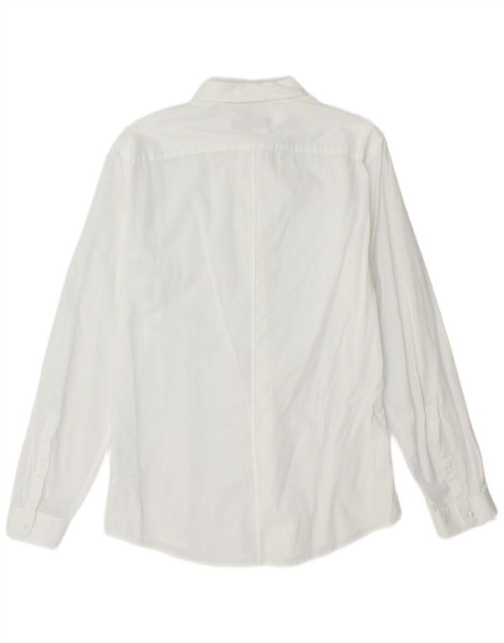 TRUSSARDI JEANS Mens Shirt Size 41 Medium White Cotton