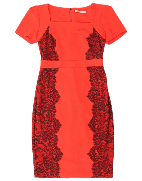 Marks & Spencer Γυναικείο φόρεμα με θήκη UK 12 Medium Red Floral Polyester