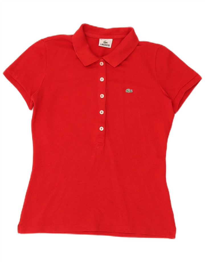 Γυναικείο πουκάμισο Polo Lacoste Νούμερο 40 Μεσαίο κόκκινο βαμβακερό
