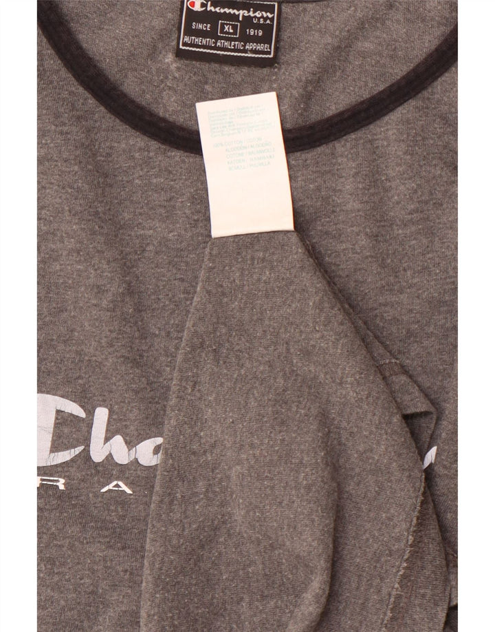 Γυναικείο T-Shirt CHAMPION Top UK 18 XL Γκρι βαμβακερό