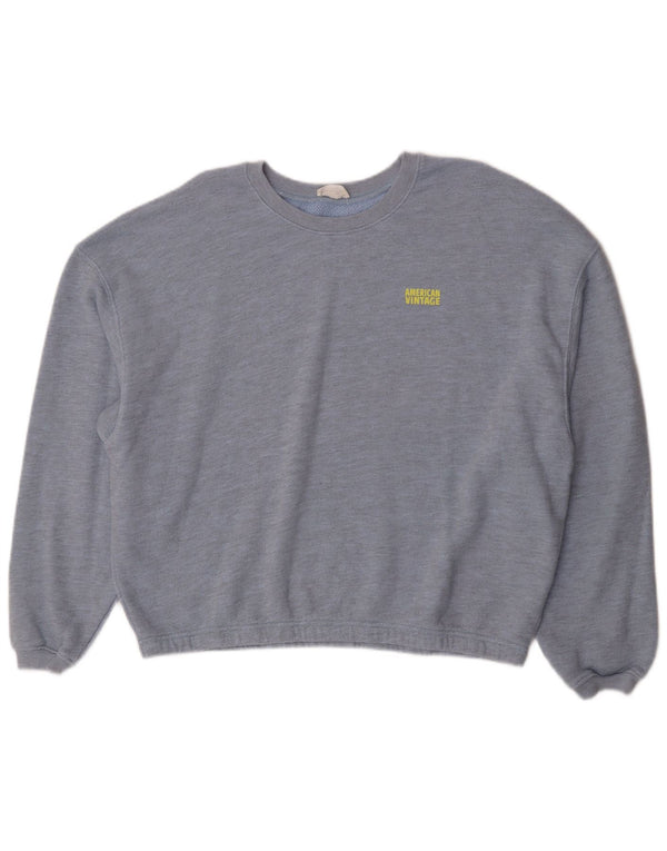 American Vintage Γυναικεία Φούτερ Jumper UK 16 Large Blue Classic