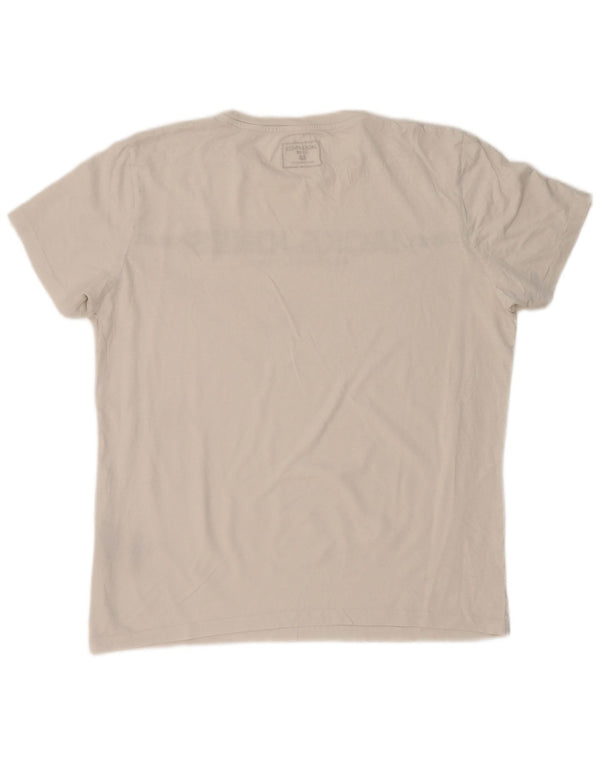 JACK & JONES Ανδρικό γραφικό T-Shirt Top XL Λευκό βαμβακερό