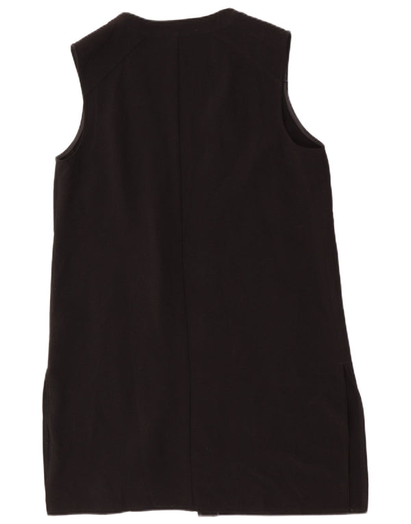 Marks & Spencer Γυναικεία Longline Αμάνικη Ζακέτα UK 14 Large Black