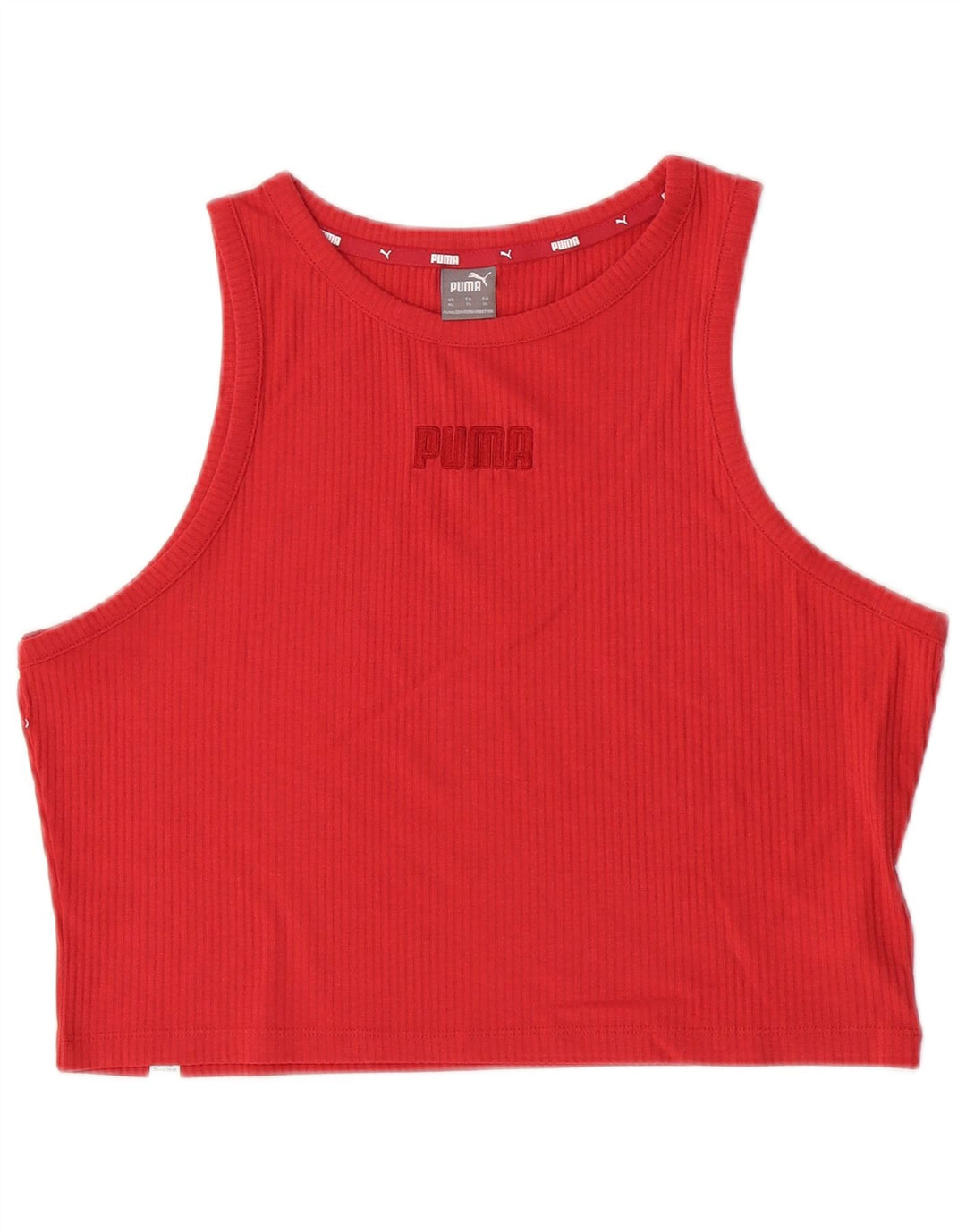 Puma Γυναικείο Crop Graphic Vest Top UK 18 XL Red Polyester