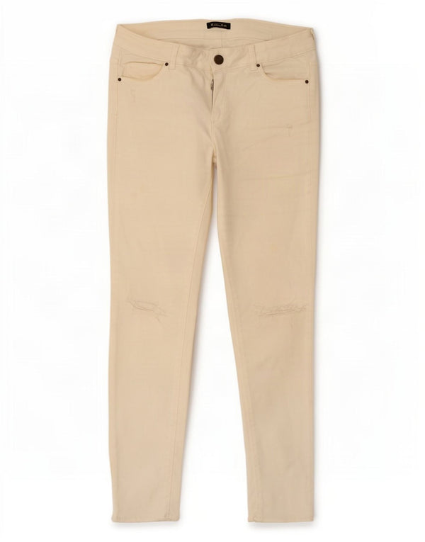 Massimo Dutti Γυναικεία στενόχωρα τζιν EU 38 Small W28 L28 Off White