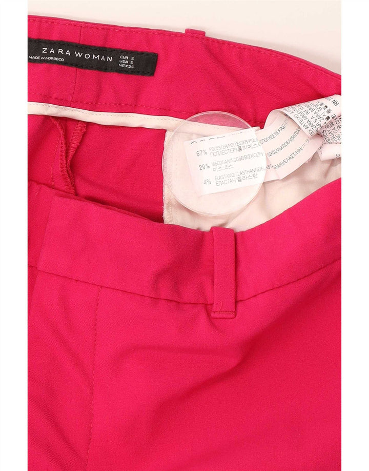 Zara Γυναικείο Slim παντελόνι Chino Small W26 L26 Pink Polyester