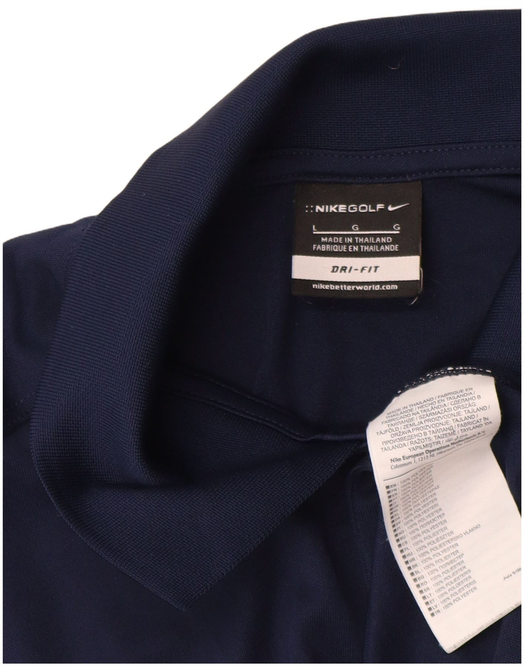 Ανδρικό μπλουζάκι Nike Dri Fit Polo με μεγάλο μπλε ναυτικό πολυεστέρα