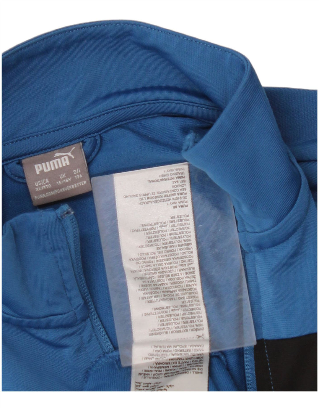 Μπουφάν PUMA Boys αθλητική φόρμα 15-16 ετών Μπλε πολυεστέρας