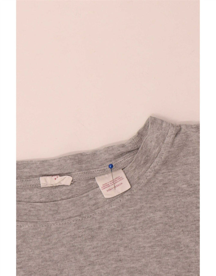 Γυναικείο τοπ Levi's μακρυμάνικο UK 2 2XS Γκρι βαμβακερό