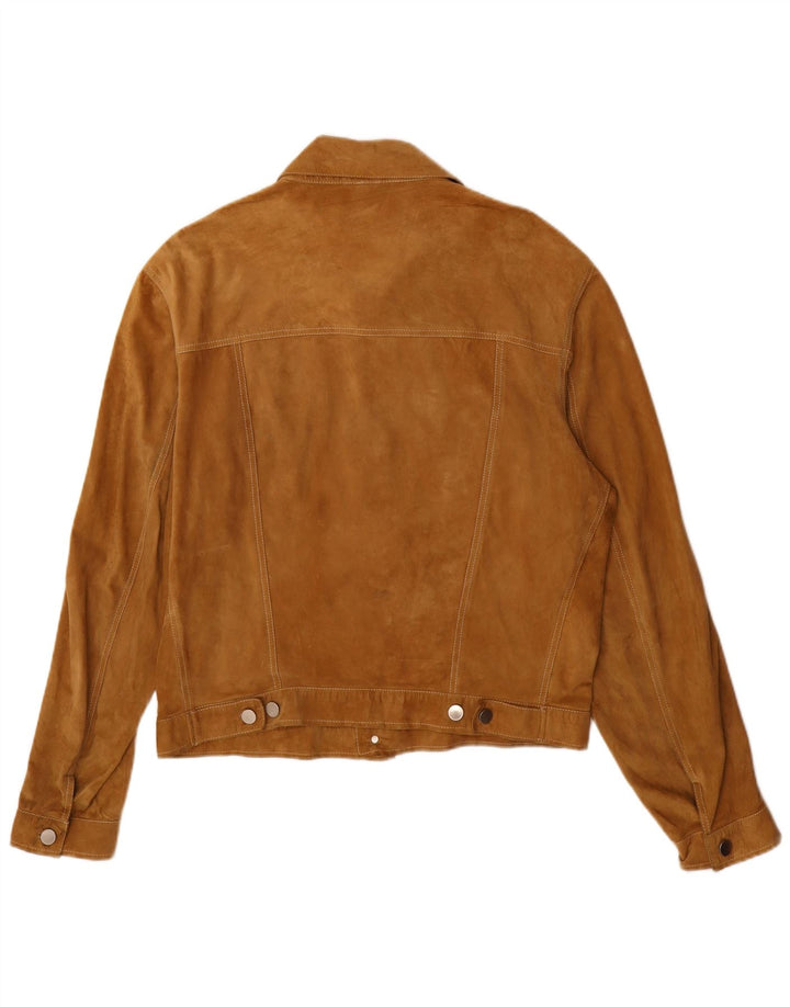 Vintage Ανδρικό Suede Jacket IT 52 XL Beige Leather
