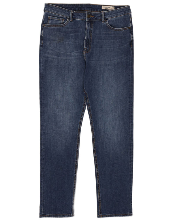 Marks & Spencer Γυναικεία Slim Jeans UK 14 Large W32 L27 Blue Cotton