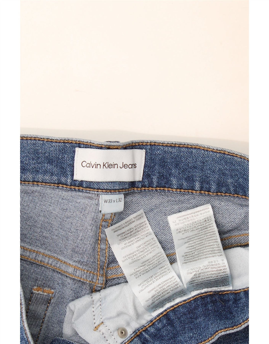 Calvin Klein Ανδρικό Slim Jeans W33 L32 Blue Cotton
