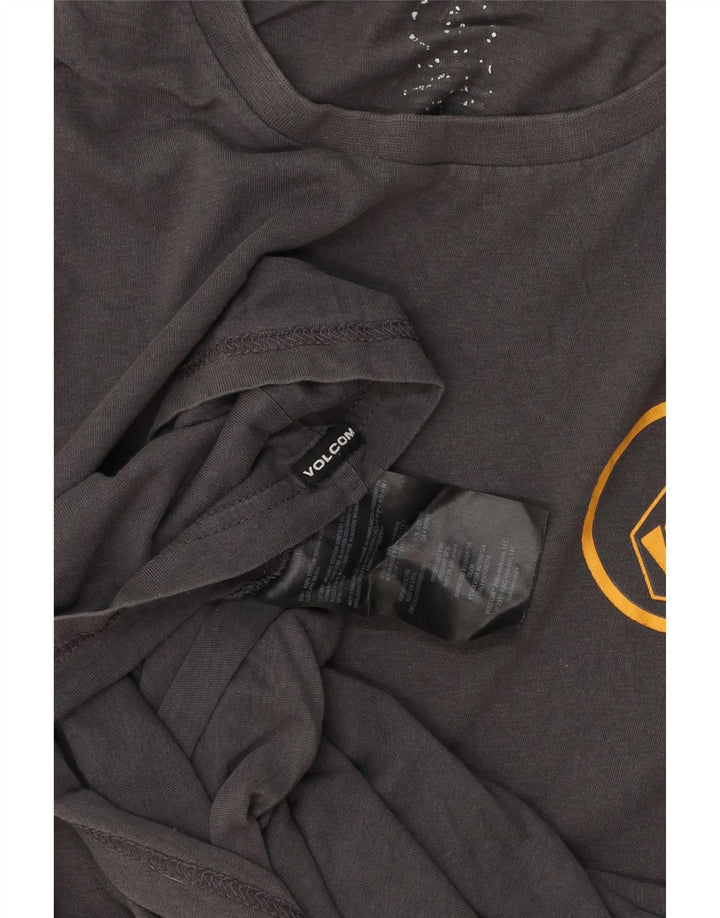 Ανδρικό T-Shirt Volcom Τοπ μεσαίο γκρι βαμβακερό