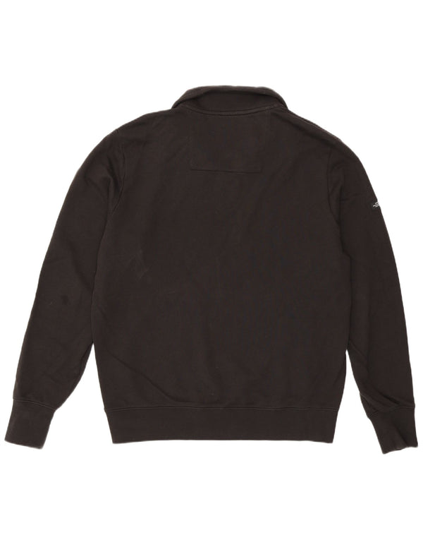 Superdry Ανδρικό πουλόβερ με φερμουάρ XL Μαύρο βαμβακερό