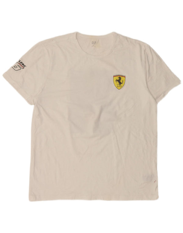 Gap Ανδρικό T-Shirt Ferrari Graphic Top XL Λευκό βαμβακερό