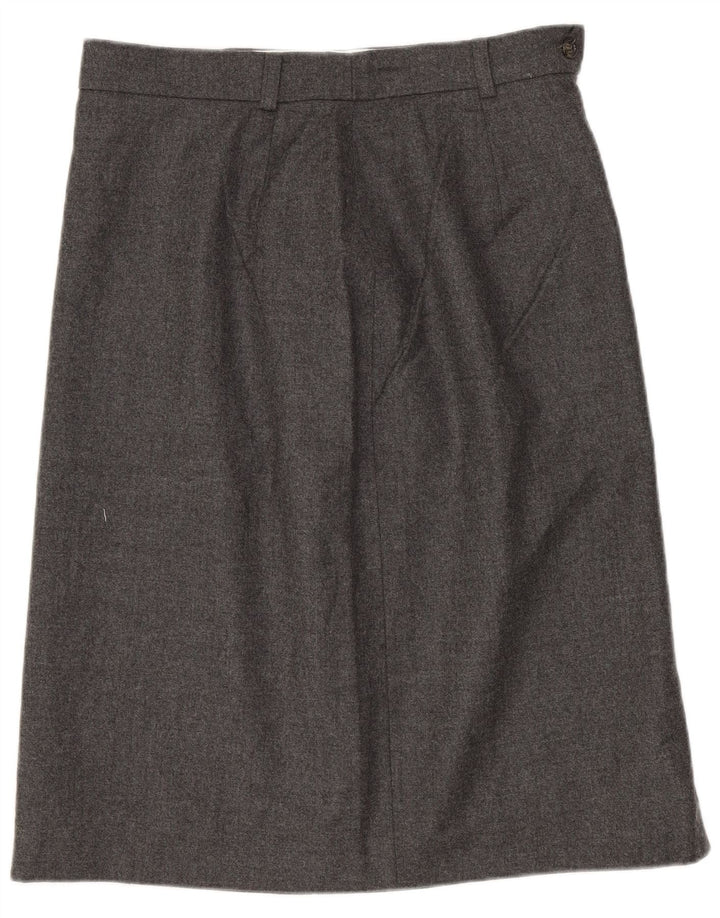 Max Mara Γυναικεία φούστα Σαββατοκύριακου A-Line UK 12 Medium W28 Γκρι παρθένο μαλλί