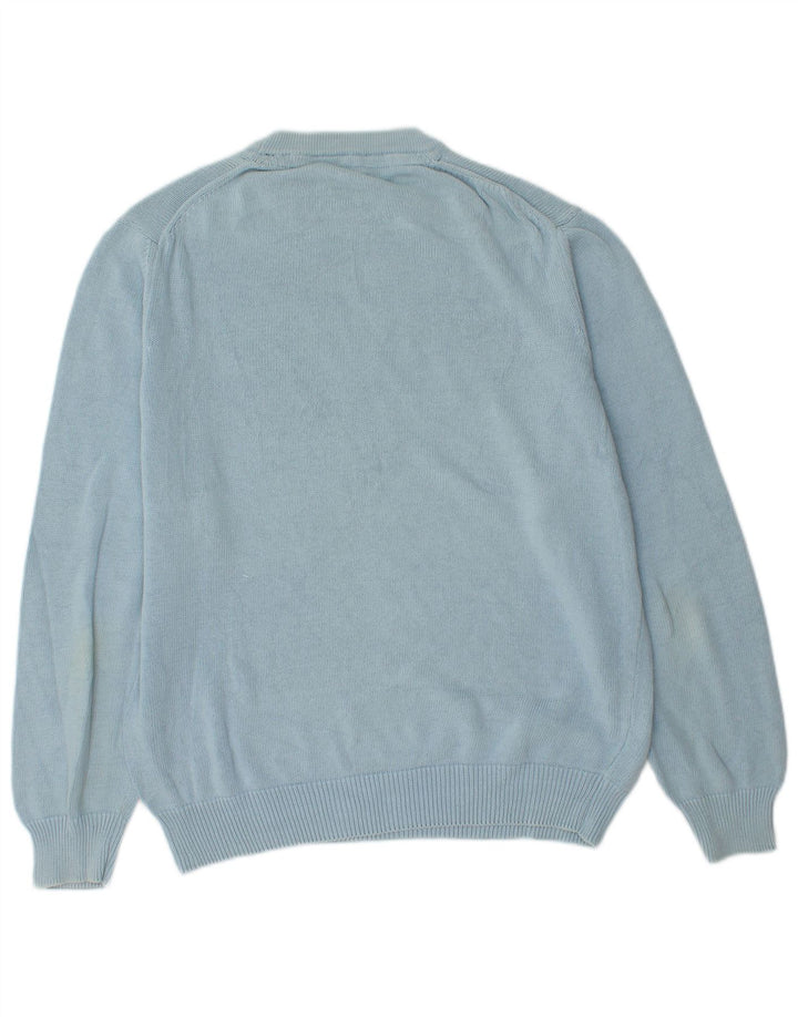 Marina Yachting Ανδρικό πουλόβερ με λαιμόκοψη μεσαίου μπλε βαμβακερό