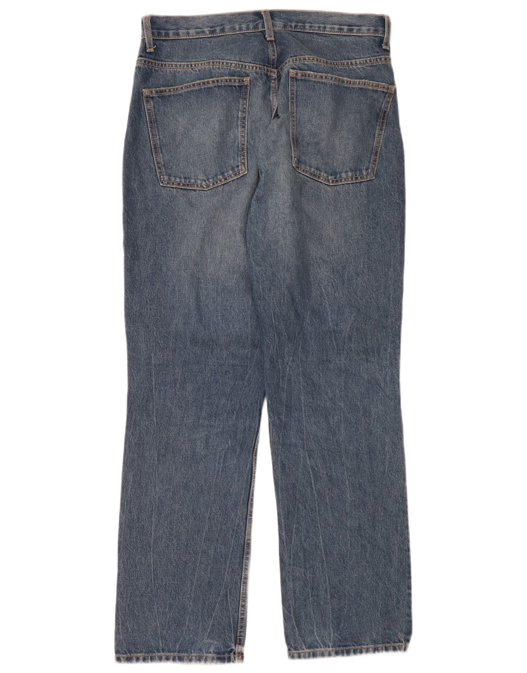 Zara Γυναικείο Straight Jeans EU 44 XL W34 L32 Blue