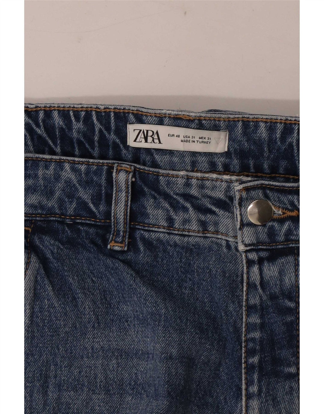 Zara Ανδρικό Cropped Tapered Jeans EU 40 Medium W31 L25 Blue