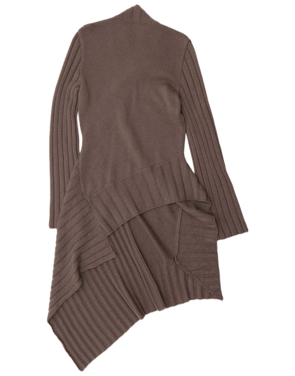 Vintage Womens Asymmetric V-Neck Jumper Sweater IT 44 Medium Grey Wool