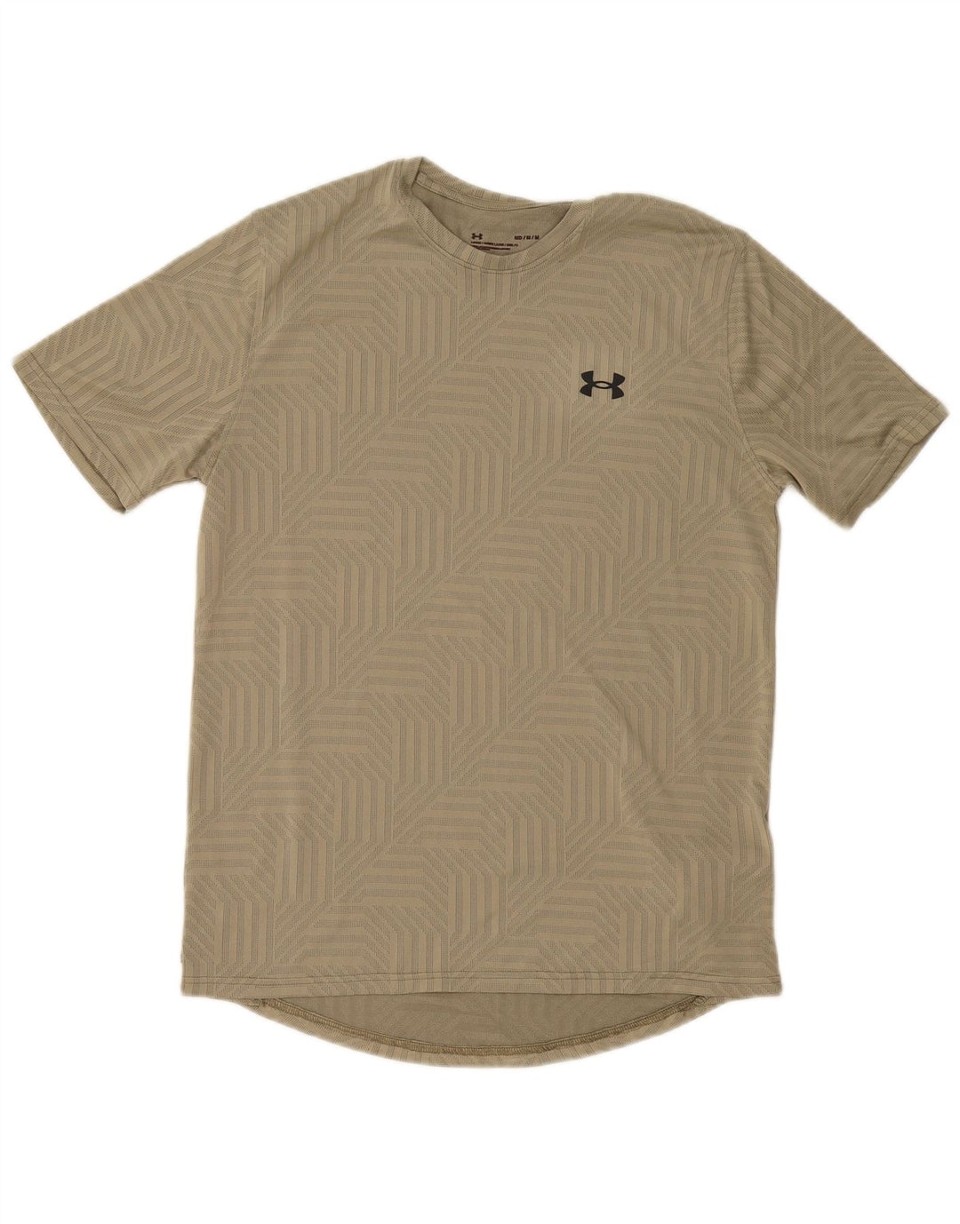 Under Armour Ανδρικό T-Shirt Top Medium Khaki Geometric Polyester