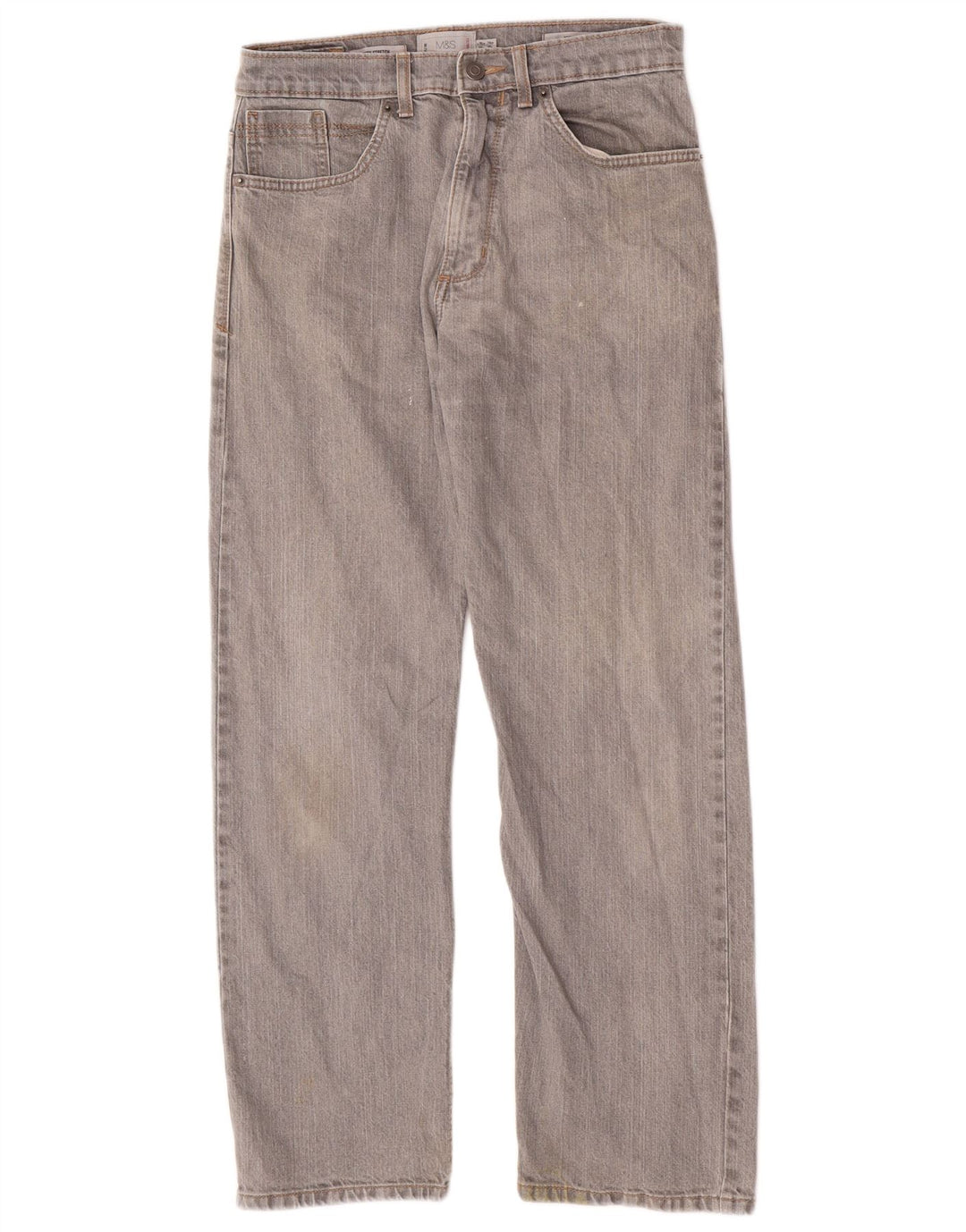 Marks & Spencer Γυναικείο ίσιο τζιν W30 L29 Γκρι βαμβακερό