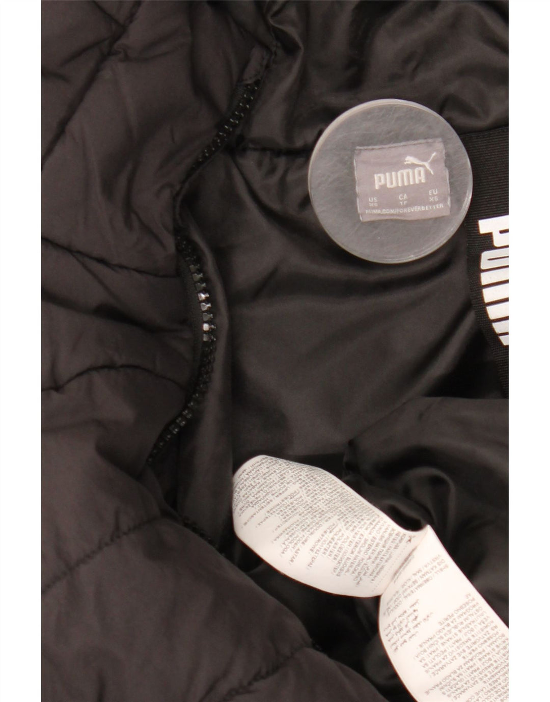 Puma Γυναικείο παλτό με κουκούλα UK 6 XS Μαύρο πολυεστέρα